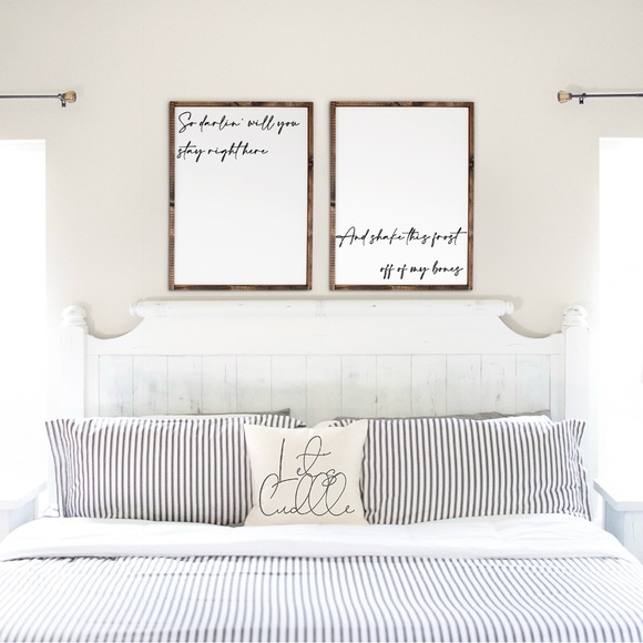Shake The Frost Tyler Childers Lyrics Wall Decor | Set of 2 Framed Canvas Signs - Picture 1 of 2
